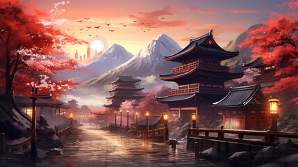 Wall Mural - japan fantasy style scene art