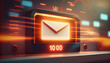 © Cala Serrano - New email notification in the inbox receiving an alert message in envelope's shape with an unread message.