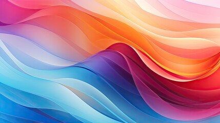 Wall Mural - Colorful illustration of waves in abstract style