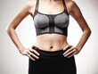 © Tatiana - Chest and upper body of a beautiful athletic young woman, close-up. Generative AI