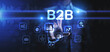© WrightStudio - B2B Business-to-Business marketing strategy cooperation communication finance concept.