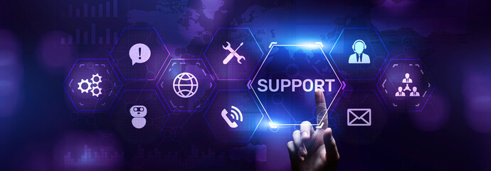 Fototapete - Support Customer service satisfaction business technology concept.