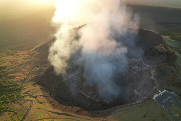 Poster - Above view on Masaya volcano crater