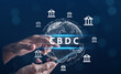 © Kiattisak - CBDC Central Bank Digital Currency. Financial technology exchange, money and digital asset. digital currency of the Central Bank and transaction in different currency.
