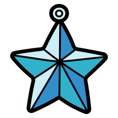 star filled outline icon style