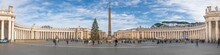 Panorama Of Saint Peter's Square, Vatican City In Christmas