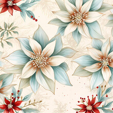 White Poinsettia Christmas Wallpaper For Gift Wrapping Backgrounds Paper For Scrapbooking Crafts Art Projects