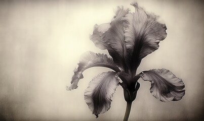 Wall Mural - a black and white photo of a flower in the middle of a picture of a flower in the middle of the pict