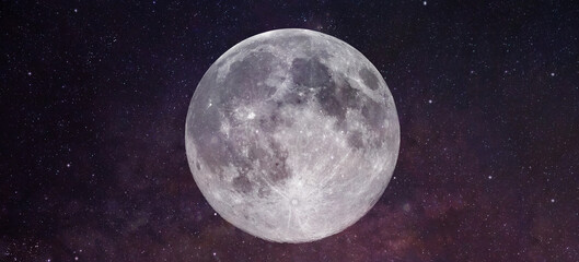 Canvas Print - full moon in the starry universe