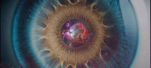 Canvas Print - big blue eye in the universe