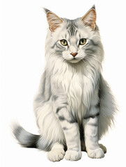  Oriental Cat ears mustache eyes an animal is a friend of a person, a pet