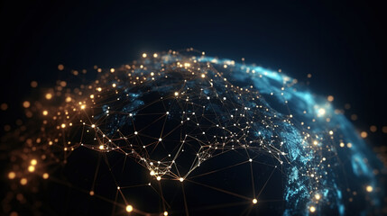 Global network connection, created with Generative AI 