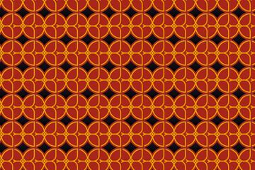 Canvas Print - flower seamless pattern with circles