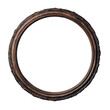 Wooden circle frame isolated on white, Generative AI
