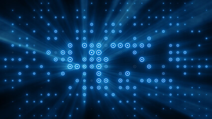 Wall Mural - flashing particles pattern with beams, rays.