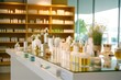 © NikahGeh - photo of inside empty skincare shop Photography AI Generated