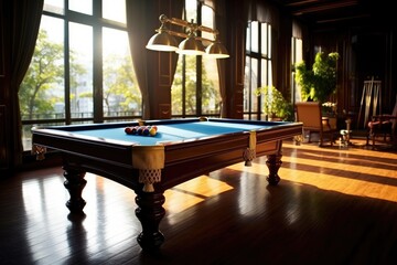 Wall Mural - billiard room decoration design ideas photoraphy Generated AI