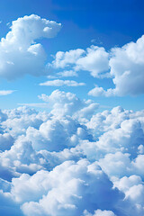 Wall Mural - Blue sky and white clouds background