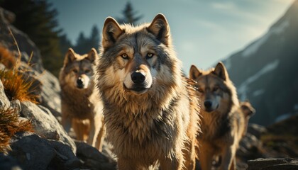 Naklejka na meble wolf in winter