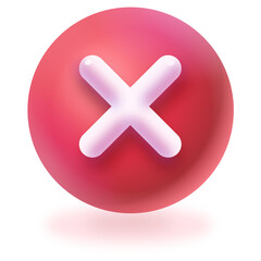 Wall Mural - vector red button with cross