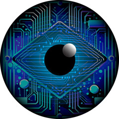 Canvas Print - eye circuit technology
