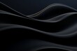 © Denis - Abstract black wave on dark background. generative ai.