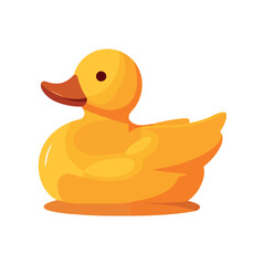 Poster - Cute yellow duckling toy icon