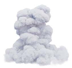 Wall Mural - Cumulus and fluffy cloud shape with isolated on transparent background - PNG file, 3D rendering illustration, Clip art, cut out and sky elements