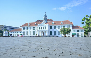 Jakarta, Indonesia - June 29, 2023: Old Dutch colonial building in 