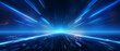 © Milan - Vector Abstract, science, futuristic, energy technology concept. Digital image of light rays, stripes lines with blue light background