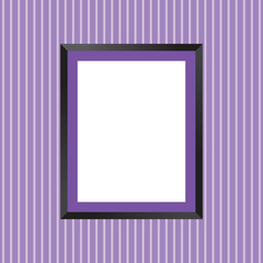Aufkleber - Vector picture frames hanging on purple wall. mock up frame photo. Blank frame. realistic photo card, purple frame