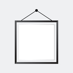 Aufkleber - Vector picture frames hanging on wall. mock up frame photo. Blank frame. realistic photo card. photo frames hanging
