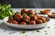 Cooked meatballs. Generate Ai