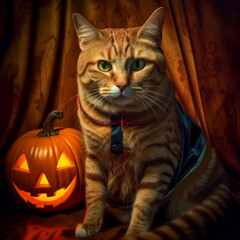  Halloween Cat - hybrid color photo