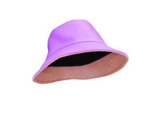 Canvas Print - purple bucket hat isolated PNG transparent