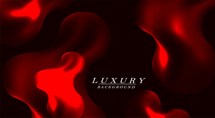 Canvas Print - Dark illustration with abstract red oval blurred shapes