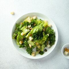 Sticker - Healthy leaf salad with bread croutons