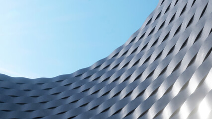 Poster - Abstract modern architecture with wavy facade, 3d rendering.