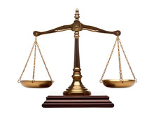 Judicial Scales On A Transparent Background.