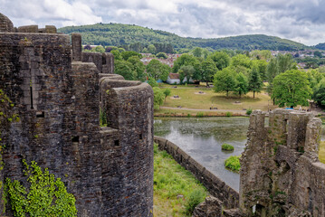 Wall Mural - Caerphilly Castle - second largest castle in United Kingdom - Caerphilly - Wales