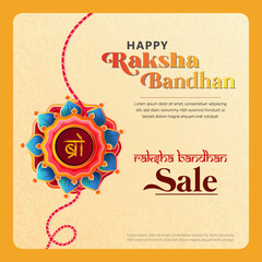 Vector illustration for Indian festival Raksha Bandhan means Bond of Love. Creative Raksha Bandhan poster