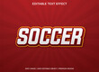 © Fuadi Alhusini - soccer editable text effect template with abstract background use for business brand and logo