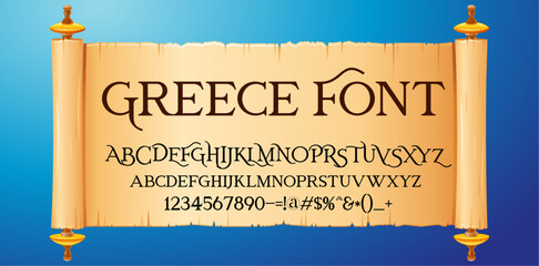 Wall Mural - Modern Roman Classic Serif Alphabet