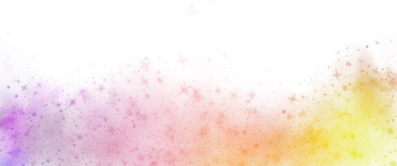 Wall Mural - abstract colorful background with stars and nebula on transparent background clipart