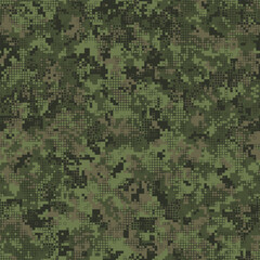 Canvas Print - Abstract military or hunting camouflage seamless pattern background