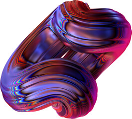 twisted 3d colorful abstract 3d chromatic metalic infinity spectrum shape