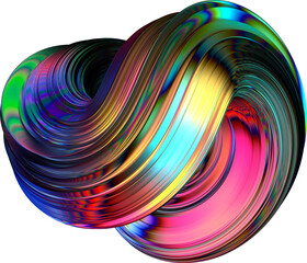 Twisted 3d Colorful Abstract 3d Chromatic Metalic Infinity Spectrum Shape