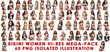 © Roman - Set of Cute sexy woman in bikini swimsuit. Collection of 65 illustrations, PNG isolated transparent background anime style cartoon collage