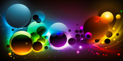 Wall Mural - luminous color symphony - beautiful art design. generative ai