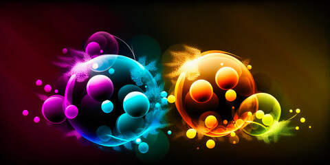 Wall Mural - luminous color symphony - beautiful art design. generative ai
